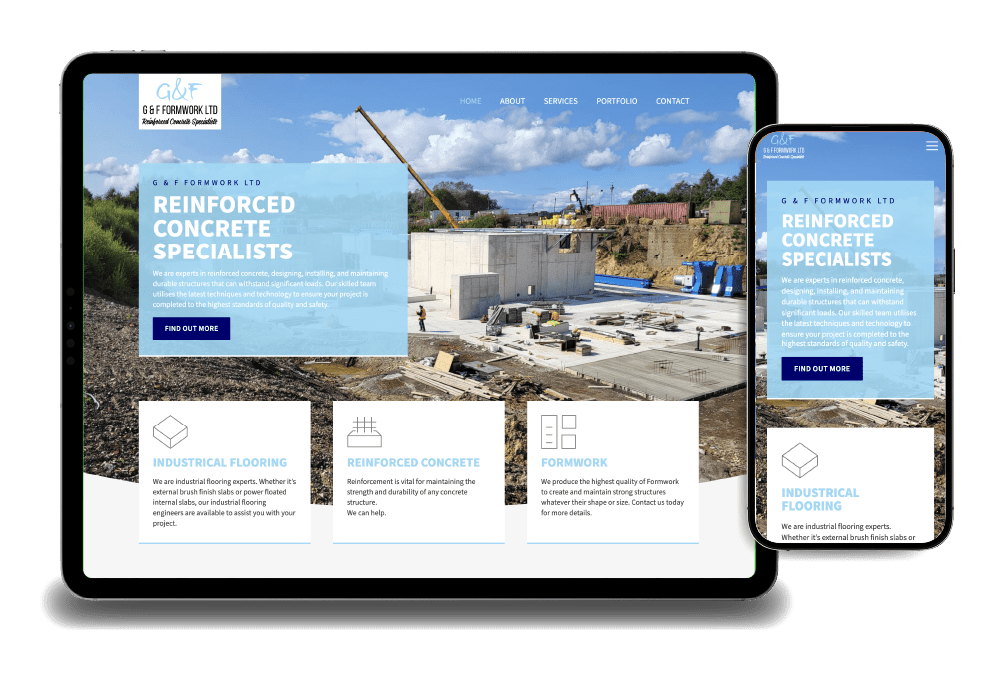G&F Formwork - website design
