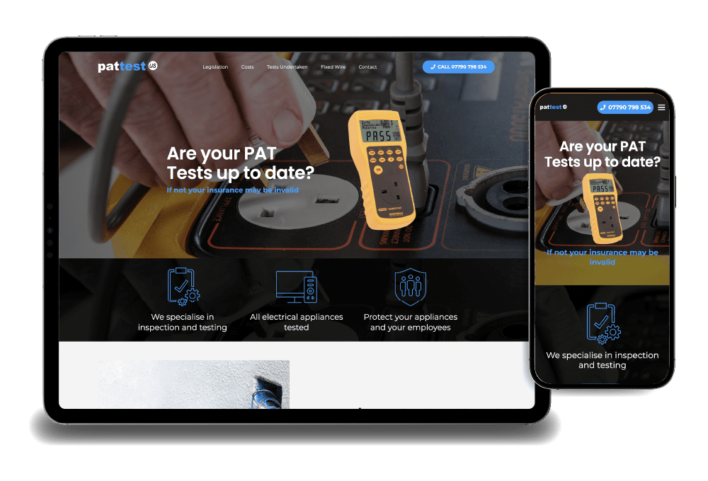 Pat Test Us - website design