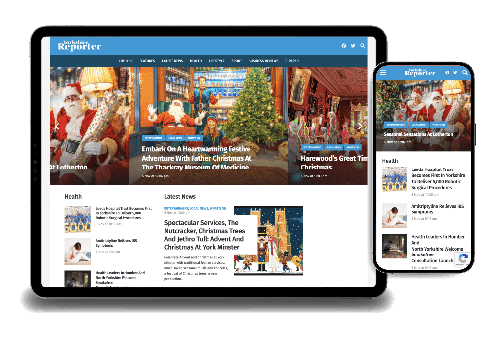 Yorkshire Reporter - newspaper website design